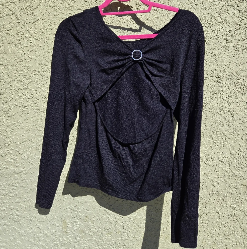 NWT ba&sh Black Ray Cutout Sweater